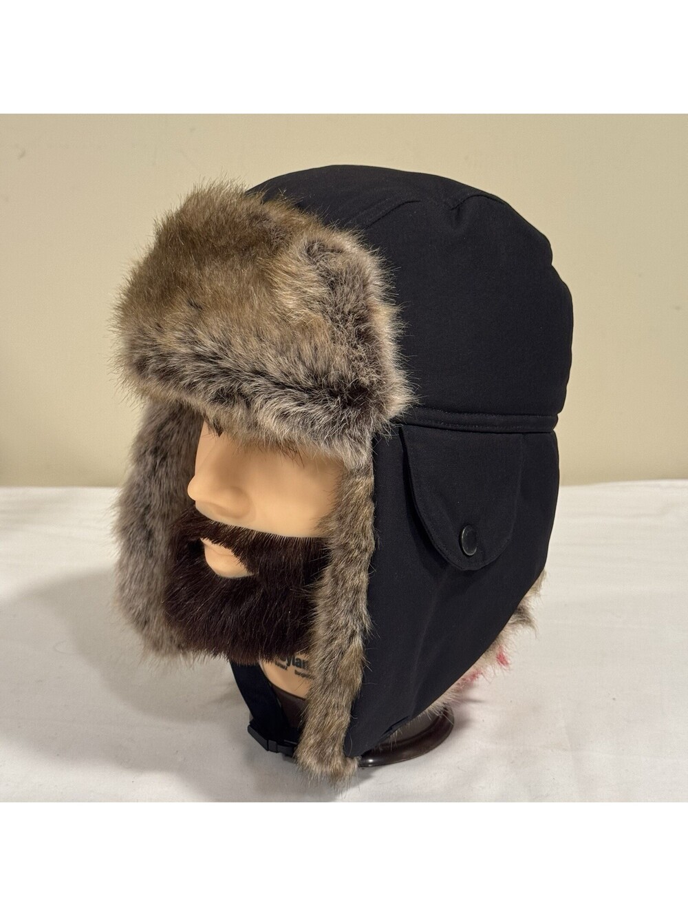 Winter Trapper Hat Ushanka Aviator Bomber Trooper Flap Full Lined Faux Fur L/XL